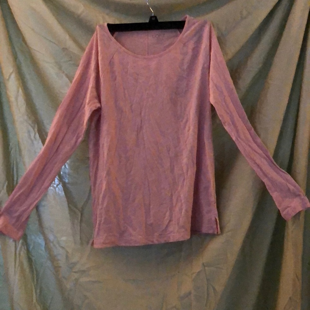 Pink long sleeve T-shirt